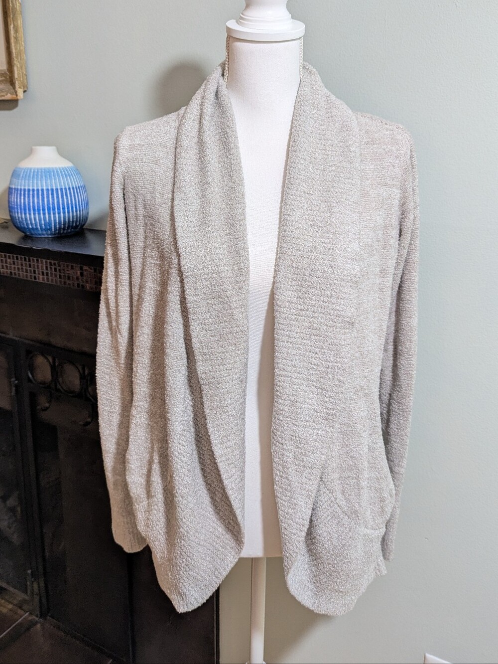 Barefoot Dreams Women's XS/S Circle Cardigan Cozy Chic Lite Soft Comfort Beige